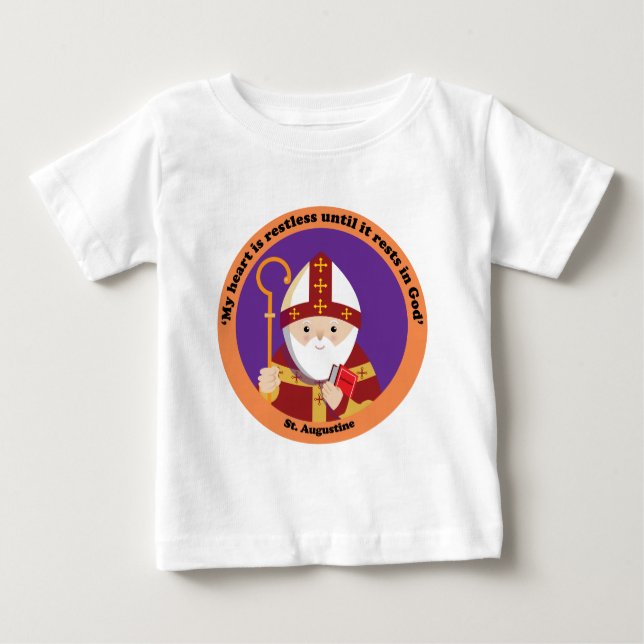 Camiseta Para Bebê St Augustine do hipopótamo (Frente)