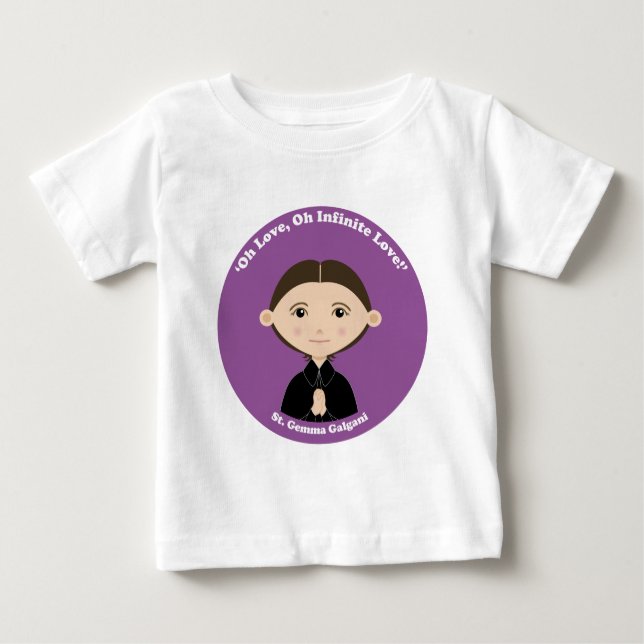 Camiseta Para Bebê St. Gema Galgani (Frente)