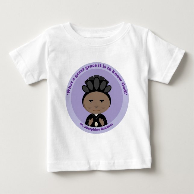 Camiseta Para Bebê St. Josephine Bakhita (Frente)