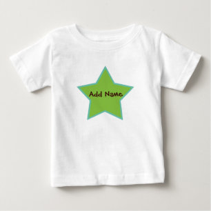 Camiseta Para Bebê Star Blue e Green Baby Boy Tee