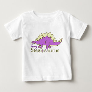 Camiseta Para Bebê Stegosaurus minúsculo, roxo