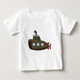 Camiseta Para Bebê Submarino legal dos desenhos animados