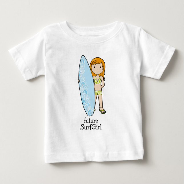 Camiseta Para Bebê SurfGirl (Frente)