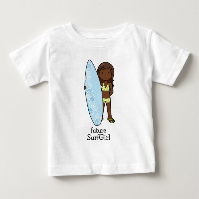 Camiseta Para Bebê SurfGirl (Frente)