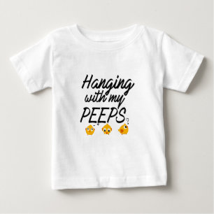 Camiseta Para Bebê Suspensão com minhas espreitadelas - design socia