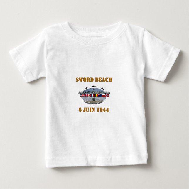 Camiseta Para Bebê Sword Beach 1944 (Frente)