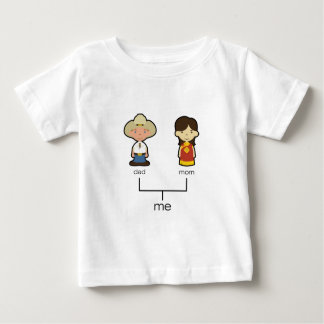 Camiseta Para Bebê T americano/chinês da família do bebê