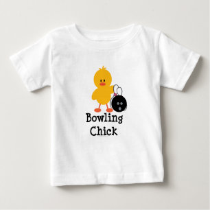 Camiseta Para Bebê T da criança do pintinho da boliche