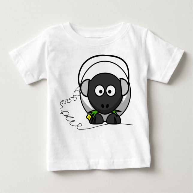Camiseta Para Bebê T do bebê com impressão dos carneiros (Frente)
