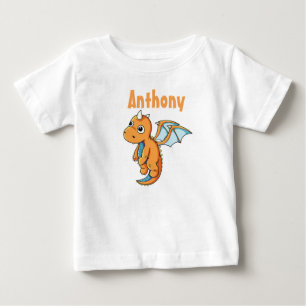 Camiseta Para Bebê T-Shirt/Dragão de Bebê Fine Jersey Personalizado