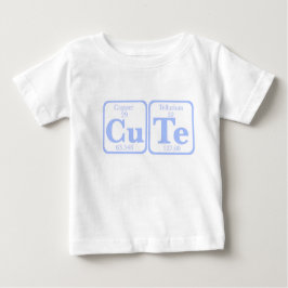 Camiseta Para Bebê Telúrio de cobre (CuTe) -- Azul