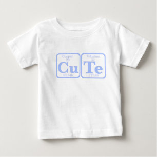 Camiseta Para Bebê Telúrio de cobre (CuTe) -- Azul