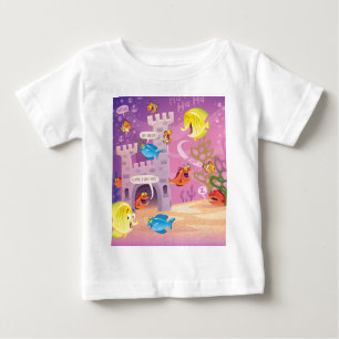 Camiseta Para Bebê Tempo Contagem-Sob ao mar