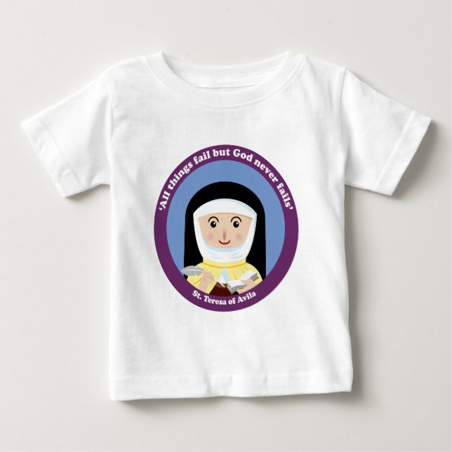 Camiseta Para Bebê Teresa de Ávila (Frente)