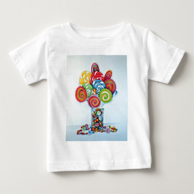 Camiseta Para Bebê Terra dos doces (Frente)
