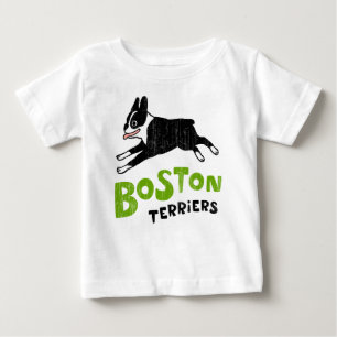 Camiseta Para Bebê Terriers de Boston