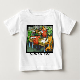 Camiseta Para Bebê Teste de Bar de Salada Engraçado