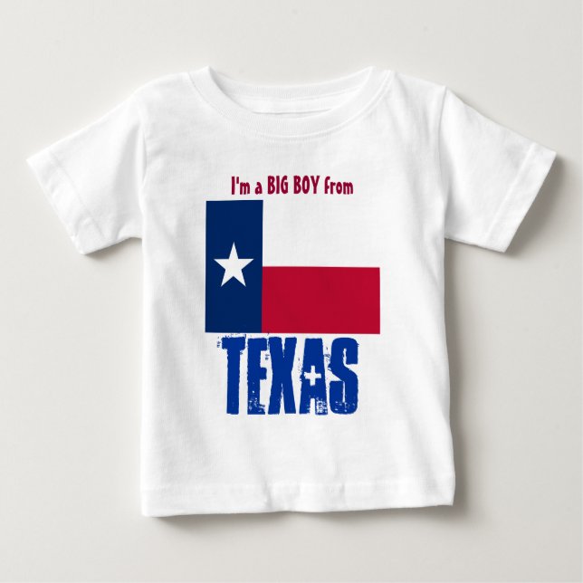 Camiseta Para Bebê TEXAS Sou um garotão do Texas (Frente)