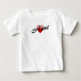 Camiseta Para Bebê Tia com gráfico do coração
