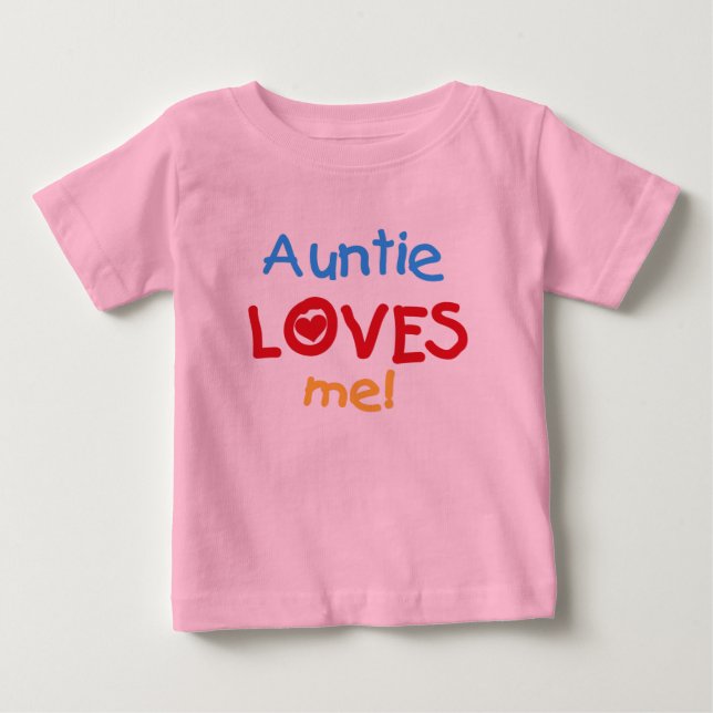 Camiseta Para Bebê Tia Me Ama (Frente)