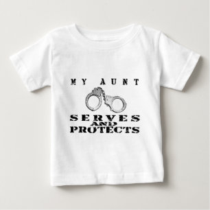 Camiseta Para Bebê Tia Servir Protecção - punhos