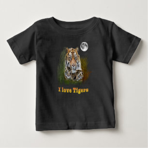 Camiseta Para Bebê Tigre