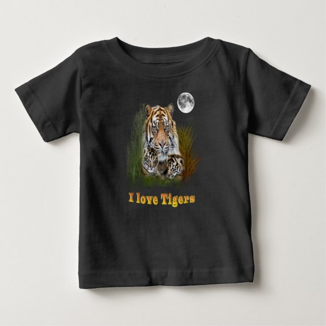 Camiseta Para Bebê Tigre (Frente)
