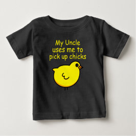 Camiseta Para Bebê Tio divertida engraçado e pintinho bonito