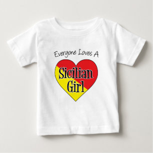 Camiseta Para Bebê Todo Mundo Adora Garota Siciliana