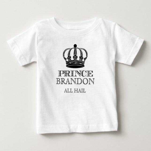 Camiseta Para Bebê Todos Salve o Príncipe (Frente)