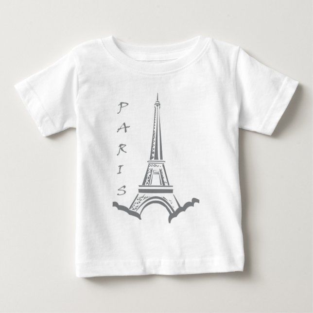 Camiseta Para Bebê Torre Eiffel PARIS (Frente)