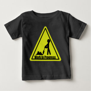 Camiseta Para Bebê Trabalho em curso - Personalizado