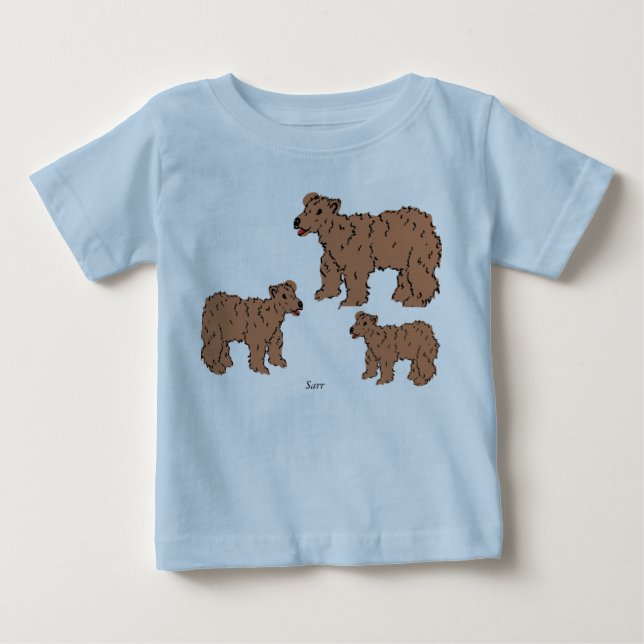 Camiseta Para Bebê Trabalho/Impressões originais de arte por Sarr (Frente)