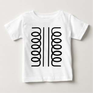 Camiseta Para Bebê Transformador elétrico - Preto