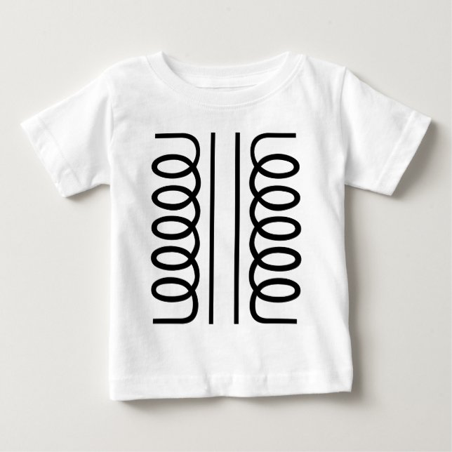 Camiseta Para Bebê Transformador elétrico - Preto (Frente)