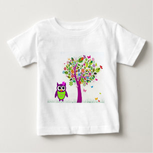 Camiseta Para Bebê Trendy Owl