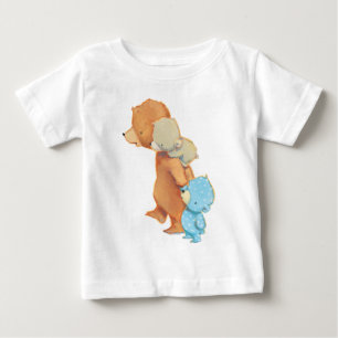 Camiseta Para Bebê Três amigos adoráveis do urso