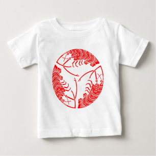 Camiseta Para Bebê Três lagostas espinhosas de cabeça a cauda
