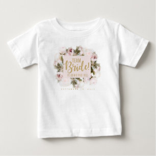 Camiseta Para Bebê Tshirt do florista da noiva da equipe