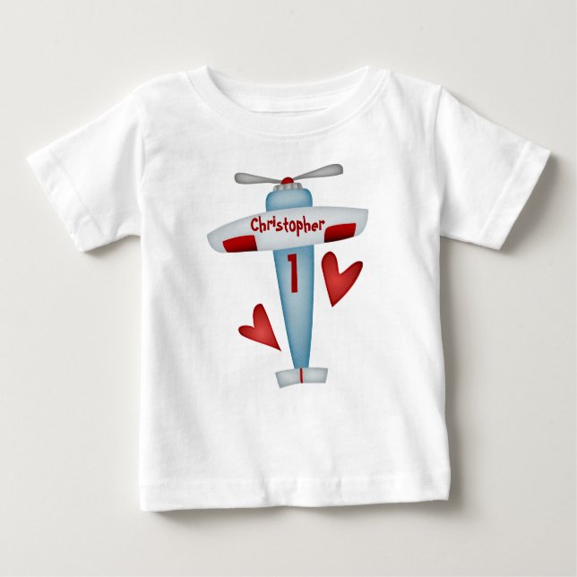 Camiseta Para Bebê Tshirt do partido do avião (Frente)