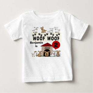 Camiseta Para Bebê Tshirt personalizado do aniversário do cão de