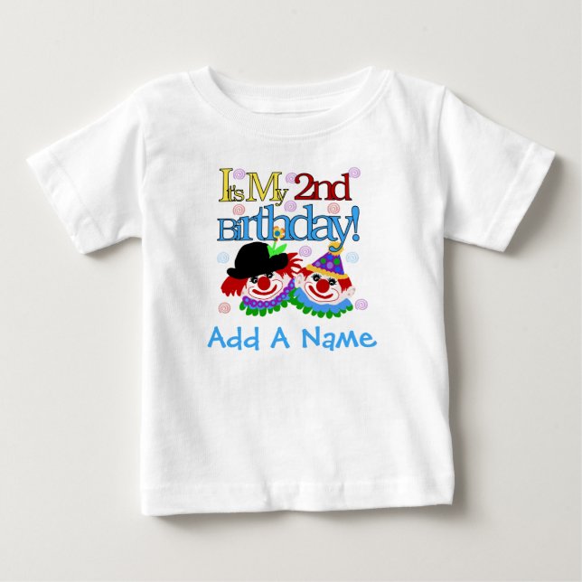 Camiseta Para Bebê Tshirt personalizado do segundo aniversário dos (Frente)
