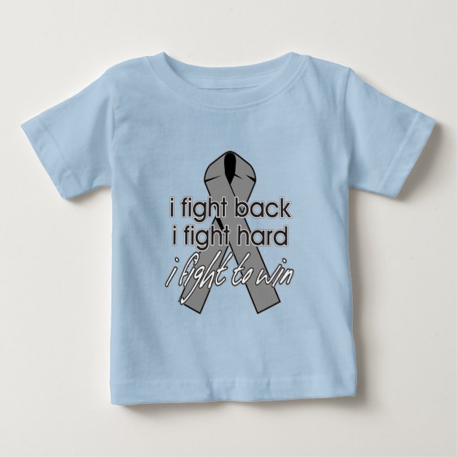 Camiseta Para Bebê Tumor cerebral Eu Luto De Volta (Frente)