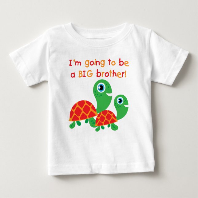 Camiseta Para Bebê Turtles Futuro Grande Irmão (Frente)