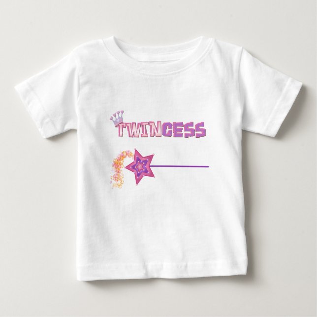 Camiseta Para Bebê Twin Engraçado (Frente)