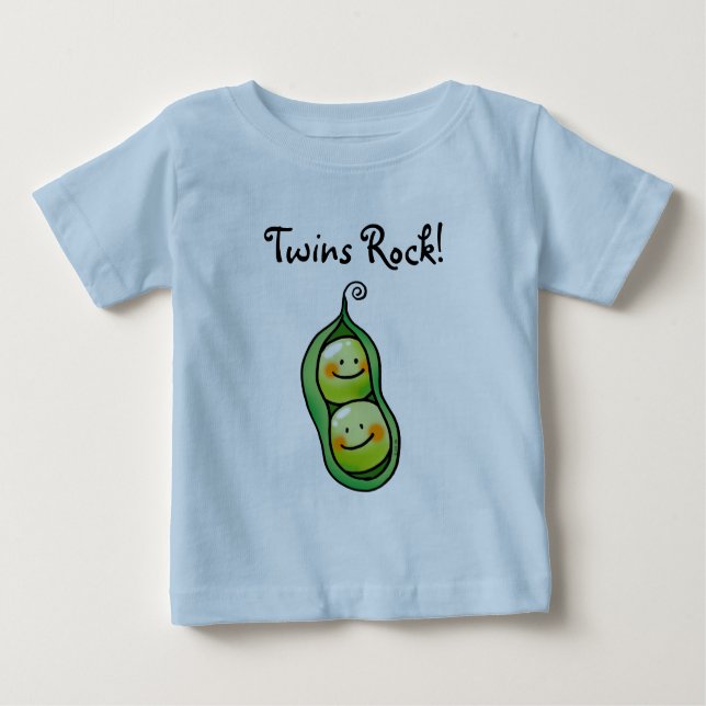 Camiseta Para Bebê Twins Rock (Frente)