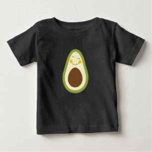 Camiseta Para Bebê Um desenho animado original sorri abacado com olho