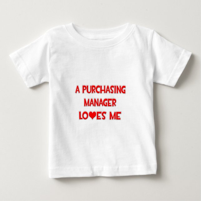 Camiseta Para Bebê Um gerente de compras me ama (Frente)