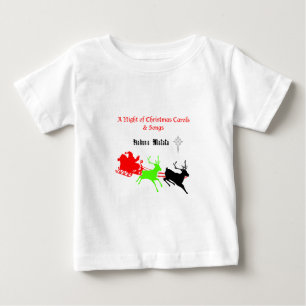 Camiseta Para Bebê Uma noite de canções de Natal e canções Hakunamata