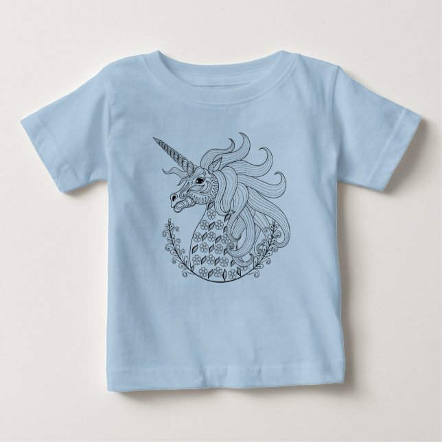 Camiseta Para Bebê Unicórnio inspirado (Frente)